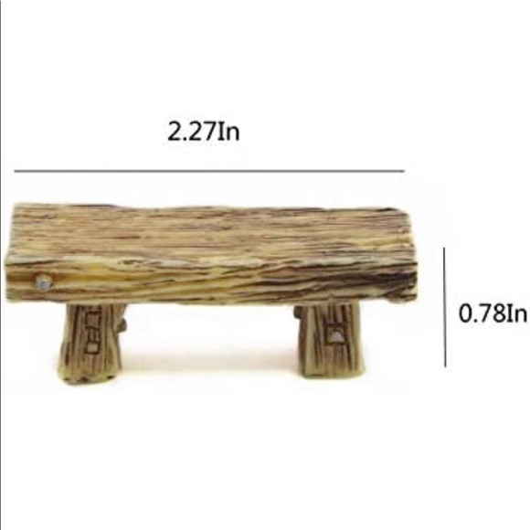 𝅺MINI Decorative Resin Bench - Picture 2 of 5